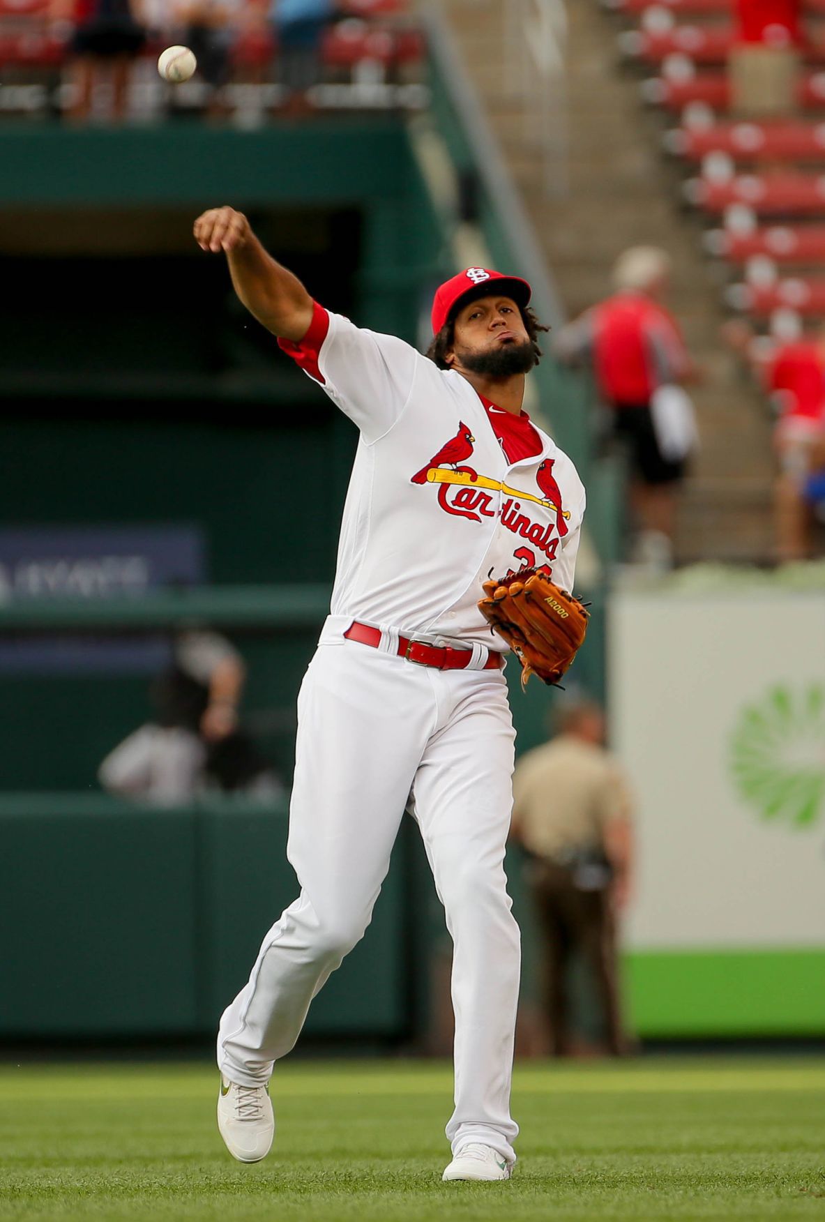 St. Louis Cardinals take on the Miami Marlins at Busch